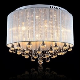 Luminária de teto romântica de cristal K9