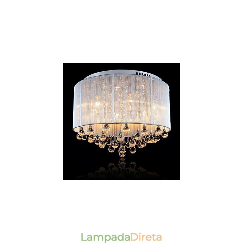 Luminária de teto romântica de cristal K9