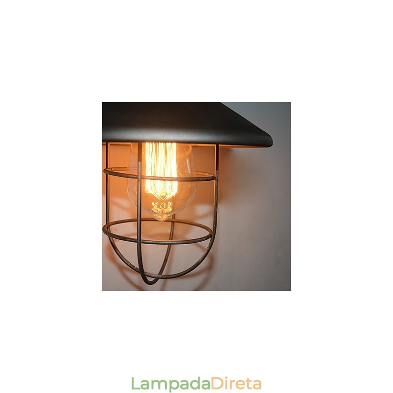 Nova luminária de parede estilo loft retrô vintage industrial Edison luminária pendente