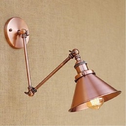 Braço longo Meio ferrugem Retro Criativo Nostalgic Retrátil Dobrável Arandelas de Parede Luz de Parede