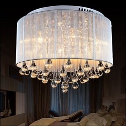 Luminária de teto romântica de cristal K9