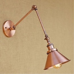 Braço longo Meio ferrugem Retro Criativo Nostalgic Retrátil Dobrável Arandelas de Parede Luz de Parede