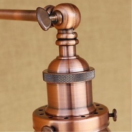 Braço longo Meio ferrugem Retro Criativo Nostalgic Retrátil Dobrável Arandelas de Parede Luz de Parede