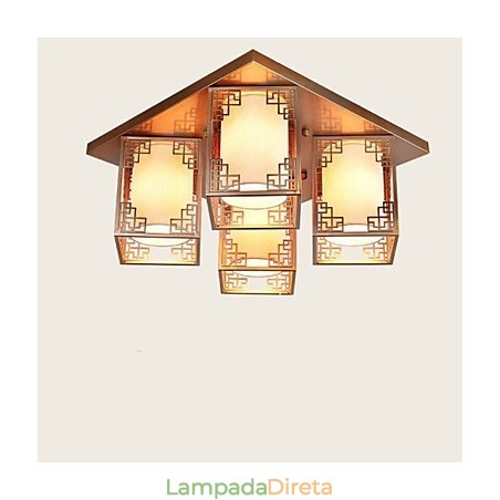 Uma atmosfera de iluminação de teto de ferro de lâmpadas de estilo chinês Uma atmosfera de iluminação de teto de ferro de lâmpadas de estilo chinês