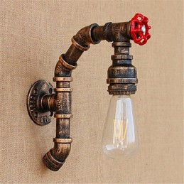 Luminária de parede rústica Lodge Antique Latão para iluminação ambiente