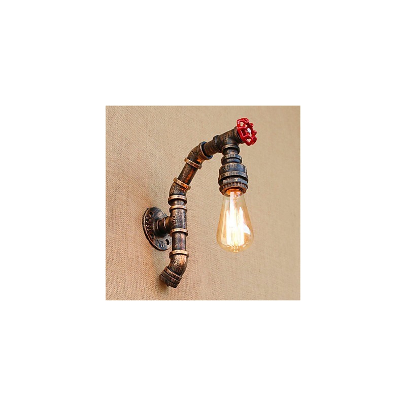 Luminária de parede rústica Lodge Antique Latão para iluminação ambiente