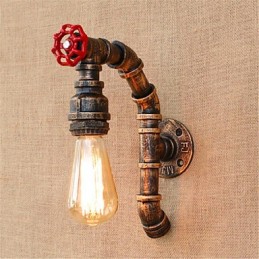 Luminária de parede rústica Lodge Antique Latão para iluminação ambiente