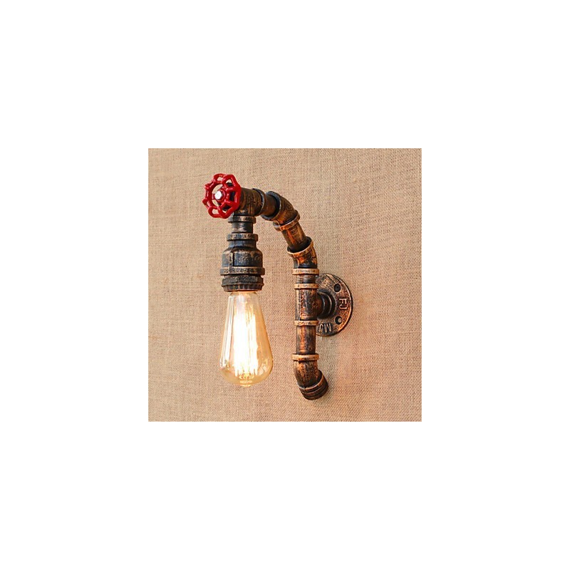 Luminária de parede rústica Lodge Antique Latão para iluminação ambiente