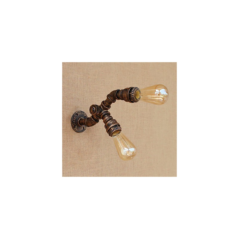 Pintura rústica de chalé para arandelas de parede com luz ambiente
