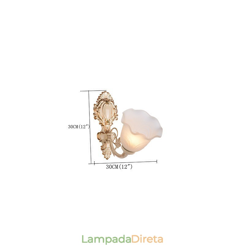 Recurso de pintura country para arandelas de parede estilo mini uplight, luminária de parede