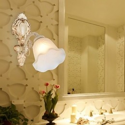 Recurso de pintura country para arandelas de parede estilo mini uplight, luminária de parede