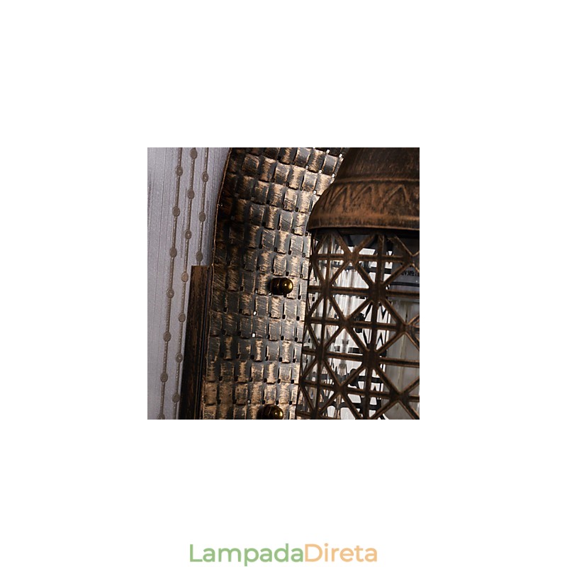 Pintura rústica de chalé para arandelas de parede estilo mini uplight, luminária de parede