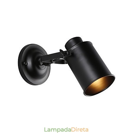 Luminária de parede vintage de metal preto para loft, sala de estar, sala de jantar, corredor, café, bares, luminária de parede Luminária de parede vintage de metal preto para loft, sala de estar, sala de jantar, corredor, café, bares, luminária de parede