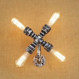 Pintura retrô country para apliques de parede com luz ambiente e braço oscilante