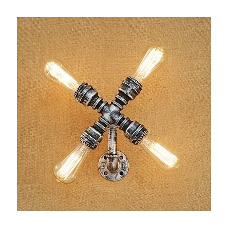 Pintura retrô country para apliques de parede com luz ambiente e braço oscilante Pintura retrô country para apliques de parede com luz ambiente e braço oscilante