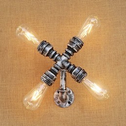 Pintura retrô country para apliques de parede com luz ambiente e braço oscilante