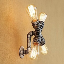 Pintura retrô country para apliques de parede com luz ambiente e braço oscilante