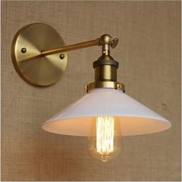 Moderno Contemporâneo Country Retro Antique Latão Recurso para Mini Estilo Ambiente Iluminação de Parede