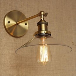 Moderno Contemporâneo Country Retro Antique Latão Recurso para Mini Estilo Ambiente Iluminação de Parede