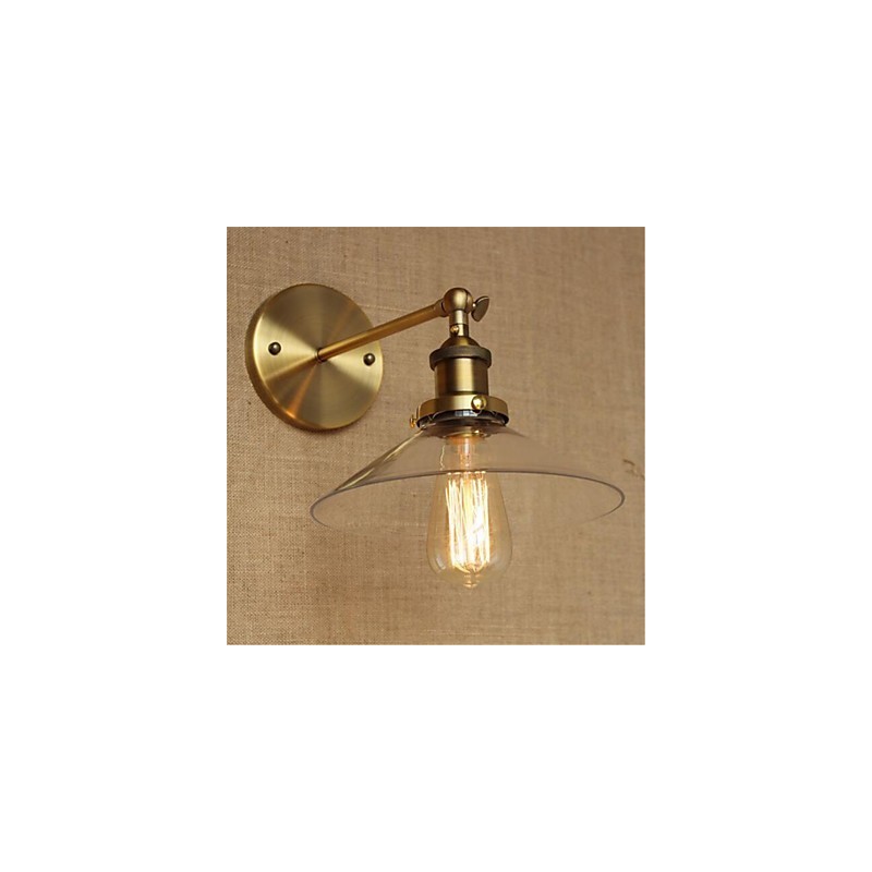Moderno Contemporâneo Country Retro Antique Latão Recurso para Mini Estilo Ambiente Iluminação de Parede