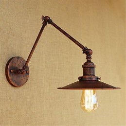 Pintura rústica estilo chalé country retrô para balanço com braço oscilante estilo mini e luz ambiente