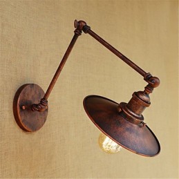Pintura rústica estilo chalé country retrô para balanço com braço oscilante estilo mini e luz ambiente