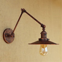 Pintura rústica estilo chalé country retrô para balanço com braço oscilante estilo mini e luz ambiente