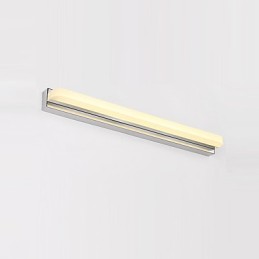 Recurso cromado moderno e contemporâneo integrado para iluminação de banheiro com luz ambiente Luz de parede