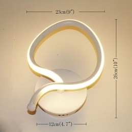 Luminária de parede moderna minimalista, luminária de cabeceira criativa para corredor, iluminação de alumínio