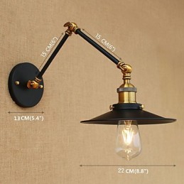 Luminária de parede industrial vintage de latão, luminária de parede, iluminação doméstica, decoração interna, luminária de parede