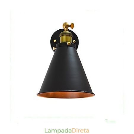 Luminária de parede de ferro simples Light Buzz Paint Lâmpada de sabre de luz preta muda na parede Luminária de parede de ferro simples Light Buzz Paint Lâmpada de sabre de luz preta muda na parede