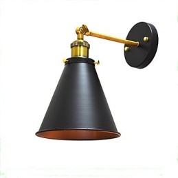 Luminária de parede de ferro simples Light Buzz Paint Lâmpada de sabre de luz preta muda na parede