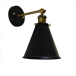 Luminária de parede de ferro simples Light Buzz Paint Lâmpada de sabre de luz preta muda na parede