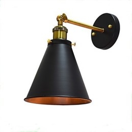 Luminária de parede de ferro simples Light Buzz Paint Lâmpada de sabre de luz preta muda na parede