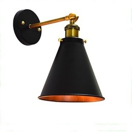 Luminária de parede de ferro simples Light Buzz Paint Lâmpada de sabre de luz preta muda na parede