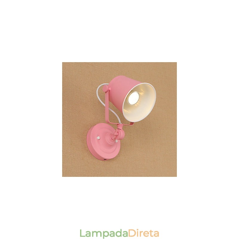 Pintura retrô country com recurso ajustável para braço oscilante, proteção para os olhos, luminária de parede embutida, luz de parede