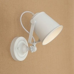Pintura retrô country com recurso ajustável para braço oscilante, proteção para os olhos, luminária de parede embutida, luz de parede
