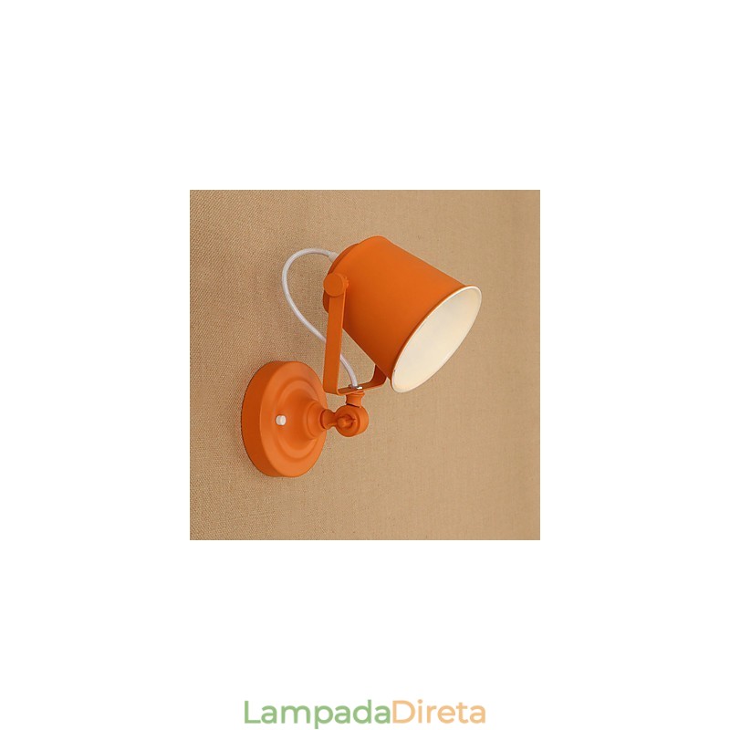 Pintura retrô country com recurso ajustável para braço oscilante, proteção para os olhos, luminária de parede embutida, luz de parede