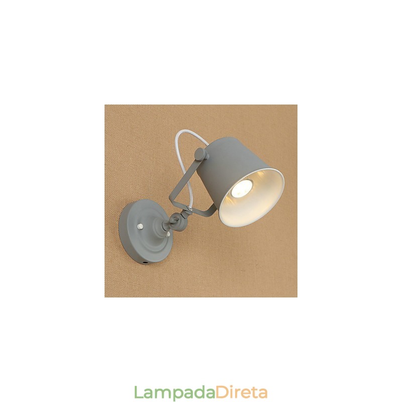 Pintura retrô country com recurso ajustável para braço oscilante, proteção para os olhos, luminária de parede embutida, luz de parede