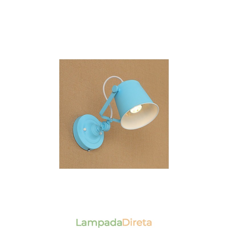 Pintura retrô country com recurso ajustável para braço oscilante, proteção para os olhos, luminária de parede embutida, luz de parede