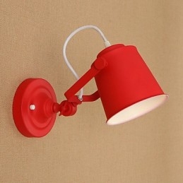 Pintura retrô country com recurso ajustável para braço oscilante, proteção para os olhos, luminária de parede embutida, luz de parede
