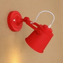 Pintura retrô country com recurso ajustável para braço oscilante, proteção para os olhos, luminária de parede embutida, luz de parede