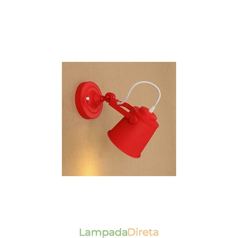 Pintura retrô country com recurso ajustável para braço oscilante, proteção para os olhos, luminária de parede embutida, luz de parede