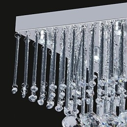 Luminária de teto artística com design de contas de cristal
