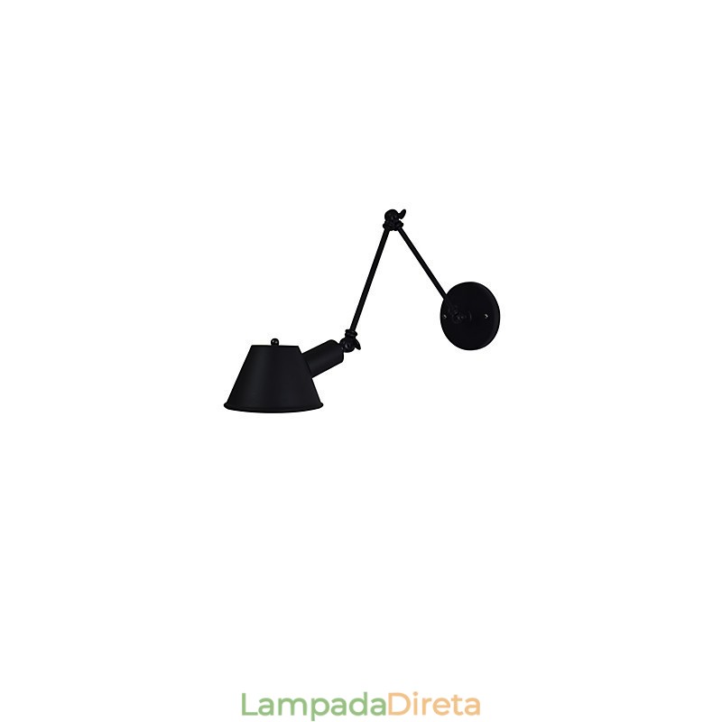 Luminária de parede Arandelas de parede Luminária de parede de ferro Lâmpada de parede sabre de luz preta muda na parede