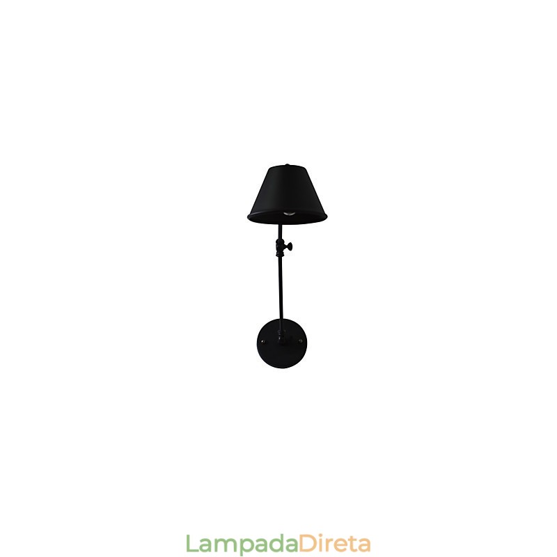 Luminária de parede Arandelas de parede Luminária de parede de ferro Lâmpada de parede sabre de luz preta muda na parede