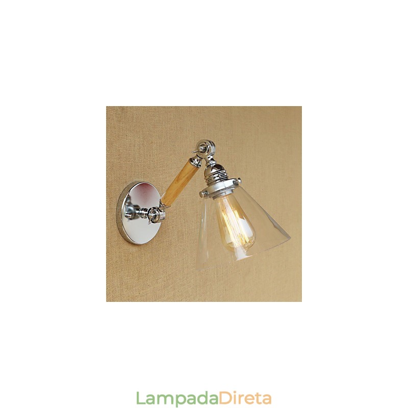 Recurso moderno contemporâneo country retrô galvanizado para luz ambiente de braço oscilante