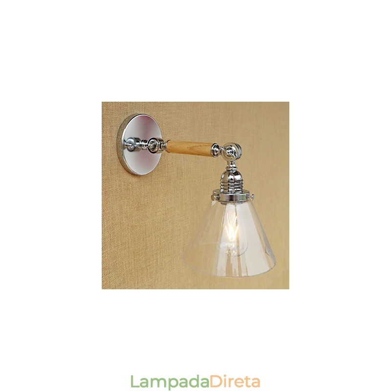 Recurso moderno contemporâneo country retrô galvanizado para luz ambiente de braço oscilante