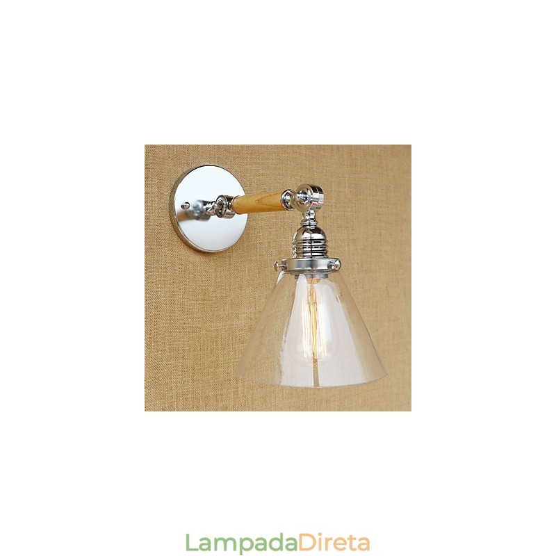 Recurso moderno contemporâneo country retrô galvanizado para luz ambiente de braço oscilante