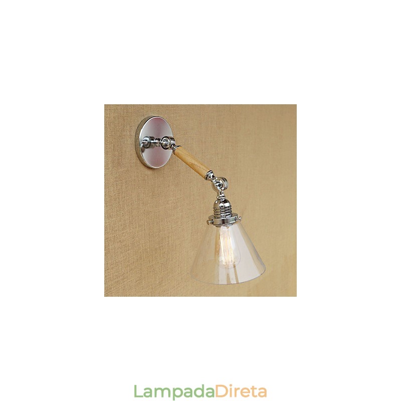 Recurso moderno contemporâneo country retrô galvanizado para luz ambiente de braço oscilante